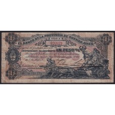 ARGENTINA 1891 BILLETE DE $ 1 PROVINCIA BUENOS AIRES
